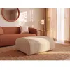 Pouf en tissu beige POGNI de Maison Céphy