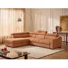Canap © d'angle gauche convertible en tissu textur © terracotta BESEMA