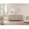 Buffet avec 4 portes - Beige et doré - RINAREL