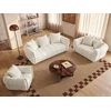 Vente-unique.com Canapé 3 places, 2 places et fauteuil en tissu textur...
