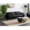 VENTE-UNIQUE Canapé 3 places relax électrique en cuir de vachette noir AZIDEE II