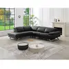 Vente-Unique Canapé dangle gauche relax électrique en cuir de vachette noir PUNO II