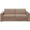 Vente-Unique Canapé 4 places convertible express en velours beige - Couchage 160 cm - Matelas 22 cm avec mémoire de forme CALITO