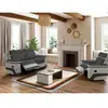 VENTE-UNIQUE Canapé 3+1 places relax en microfibre TALCA - Anthracite et gris clair
