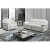 VENTE-UNIQUE Canapé 3 places et fauteuil relax électrique en cuir blanc ARENA III