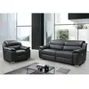 VENTE-UNIQUE Canapé 3 places et fauteuil relax électrique en cuir ARENA III - Noir