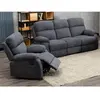 Vente-Unique Canapé 3+1 places relax en tissu TOLZANO - Anthracite
