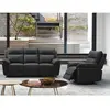 VENTE-UNIQUE Canapé 3 places et un fauteuil relax en cuir de buffle pakita - Noir