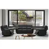 VENTE-UNIQUE Canapé relax en cuir de buffle PAKITA - Noir - 3+2+1 places