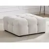 Pouf en tissu chiné beige DILOME de Pascal Morabito