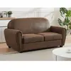VENTE-UNIQUE Canapé 3 places en microfibre aspect cuir vieilli club VICTORY III