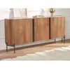 VENTE-UNIQUE Buffet avec 3 portes en bois de manguier et métal - Naturel et noir - BALIMELA