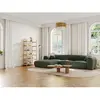 VENTE-UNIQUE Grand canapé d'angle gauche en tissu chiné vert POGNI de Maison Céphy