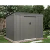 Vente-Unique Abri de jardin métal en acier galvanisé gris 4,77 m² - FOLCO