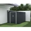 VENTE-UNIQUE Abri de jardin métal adossé en acier galvanisé anthracite 5,49 m² - DAUSTIN