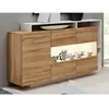 VENTE-UNIQUE Buffet 3 portes et 3 niches - Avec LEDs - Coloris : Natur...