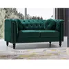 VENTE-UNIQUE Canapé 2 places en velours vert émeraude TURNER