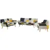 Canapés 3 places 2 places et un fauteuil en tissu patchwork SERTI II