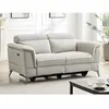 VENTE-UNIQUE Canapé 2 places relax électrique en tissu beige MACARI
