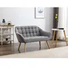 Vente-unique - Canapé 2 places en tissu gris caserta
