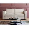 VENTE-UNIQUE Canapé 3 places convertible express en velours côtelé beige - Couchage à lattes larges 140 cm - Matelas 22 cm LORETO