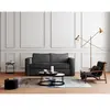 VENTE-UNIQUE Canapé 4 places convertible express en velours côtelé gris anthracite - Couchage à lattes larges 160 cm - Matelas 18 cm LORETO