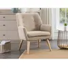 VENTE-UNIQUE Fauteuil en tissu beige SERINO