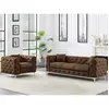 VENTE-UNIQUE Canapé 3 places et fauteuil chesterfield en microfibre as...