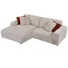 VENTE-UNIQUE Canapé d'angle gauche en velours côtelé beige tirono de Maison Céphy