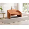 VENTE-UNIQUE Canapé 2 places en tissu terracotta OSSANA