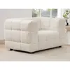 Pascal Morabito Fauteuil en tissu bouclette blanc ivoire LERICI de