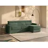 VENTE-UNIQUE Canapé d'angle velours 5 places vert