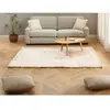 Tapis shaggy à poils longs ultra doux- 160 x 230 cm - Beige - DOLCE