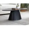 Vente-unique - Table basse placage frêne - Noir - antelada
