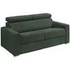 VENTE-UNIQUE Canapé 4 places convertible express en velours côtelé vert - Couchage à lattes larges 160 cm - Matelas 18 cm - VIZIR