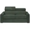VENTE-UNIQUE Canapé 3 places convertible express en velours côtelé vert - Couchage 140 cm - Matelas 22 cm - VIZIR