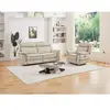 VENTE-UNIQUE Canapé 3 places et fauteuil relax électrique en cuir beige ADELIO