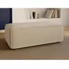 VENTE-UNIQUE Pouf en tissu texturé beige AMELIA