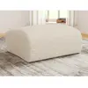 Pouf en tissu bouclette blanc POGNI de Maison Céphy