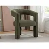 Vente-Unique Fauteuil en tissu texturé vert FAVINA