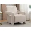 VENTE-UNIQUE Fauteuil en tissu texturé beige ISPARTA