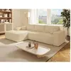 Vente-unique.com Canapé d'angle polyester 6 places beige