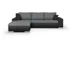 M24 Canap? D'angle Convertible Et R?Versible 5 Places Indian - Tissu Gris Clair Et Anthracite