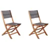 MARKET24 Sans Marque - Lot de 2 chaises de jardin en bois d'acacia fsc...