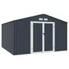 Abri de jardin en métal 10 85 m2 Kit d ancrage inclus anthracite Gris