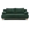 M24 Banquette Convertible 3 Places Mika - Velours Côtelé Vert Foret - ...