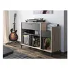 Meuble rangement vinyle - GAMI - Platine - Style urbain - Décor chene ...