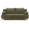 MARKET24 Banquette Convertible 3 Places Mika - Velours Côtelé Vert Kak...