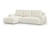 MARKET24 Canapé D'angle Gauche Convertible 3 Places Milo - Tissu Boucl...