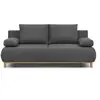 MARKET24 Banquette Convertible 3 Places Mika - Tissu Gris - Coffre De ...